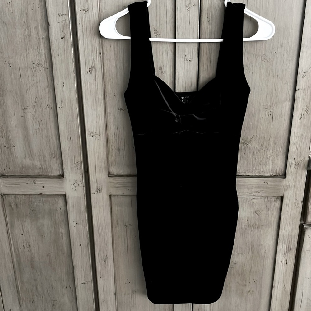 Velvet black mini dress. Size small